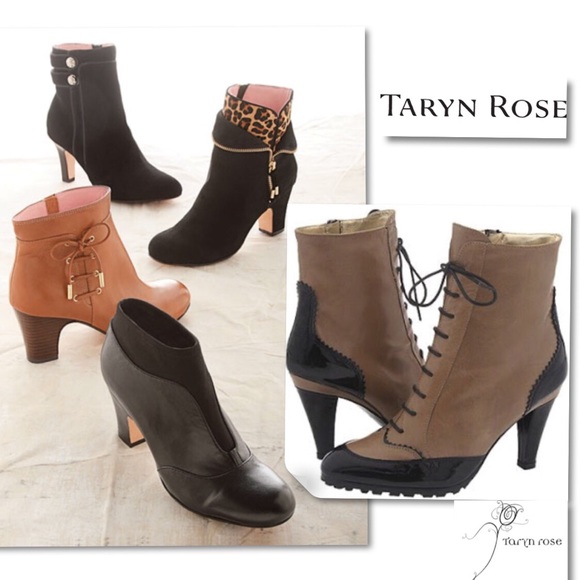 Taryn Rose Shoes - Taryn Rose Nappa Black laced up Spectator Boots 8 Taryn Rose Shoes - Taryn Rose Nappa Black laced up Spectator Boots 8